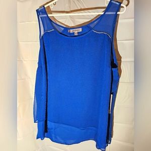 Jennifer Lopez  Royal Blue tank. XL Sheer but not see through. New With Tags